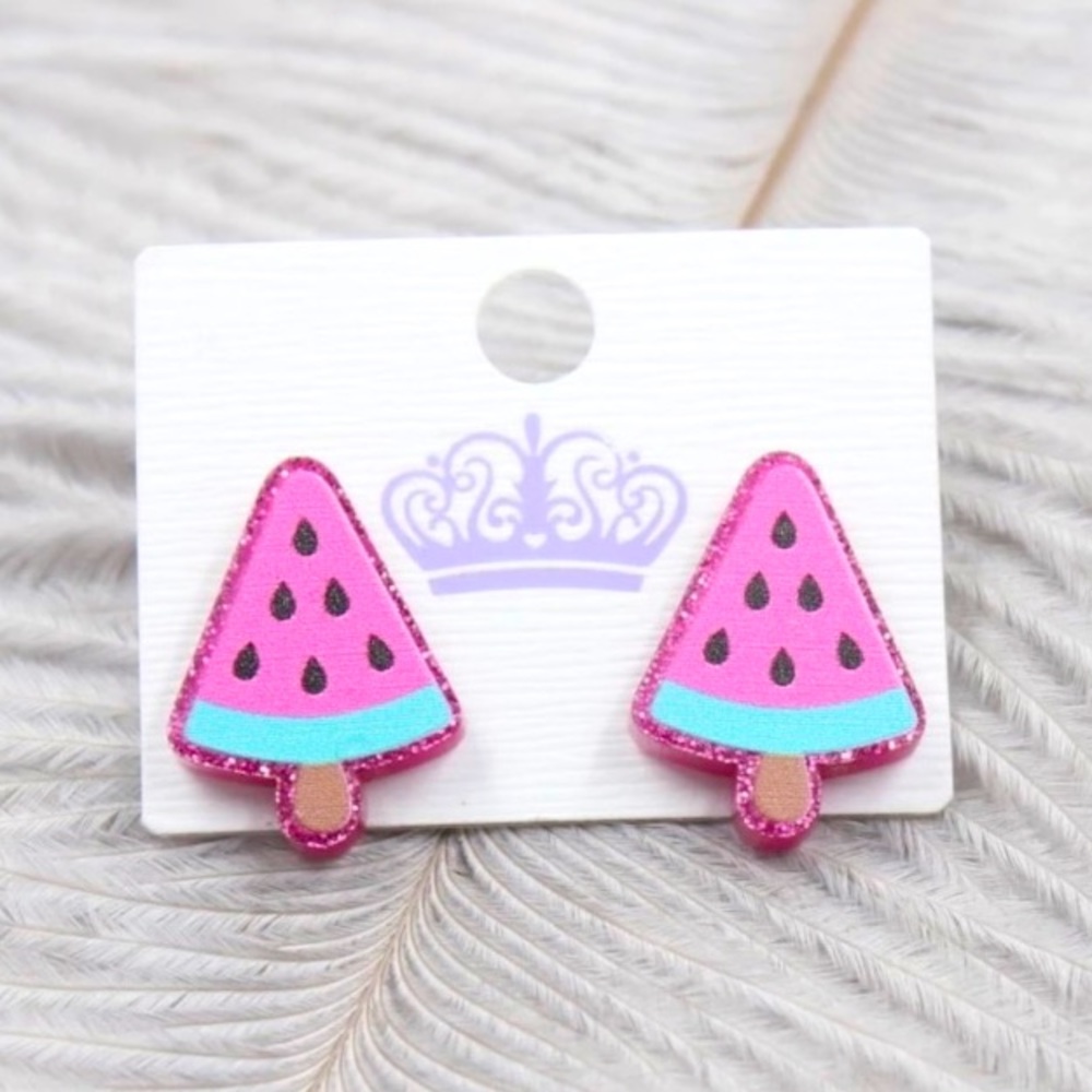 Watermelon Popsicle Earrings